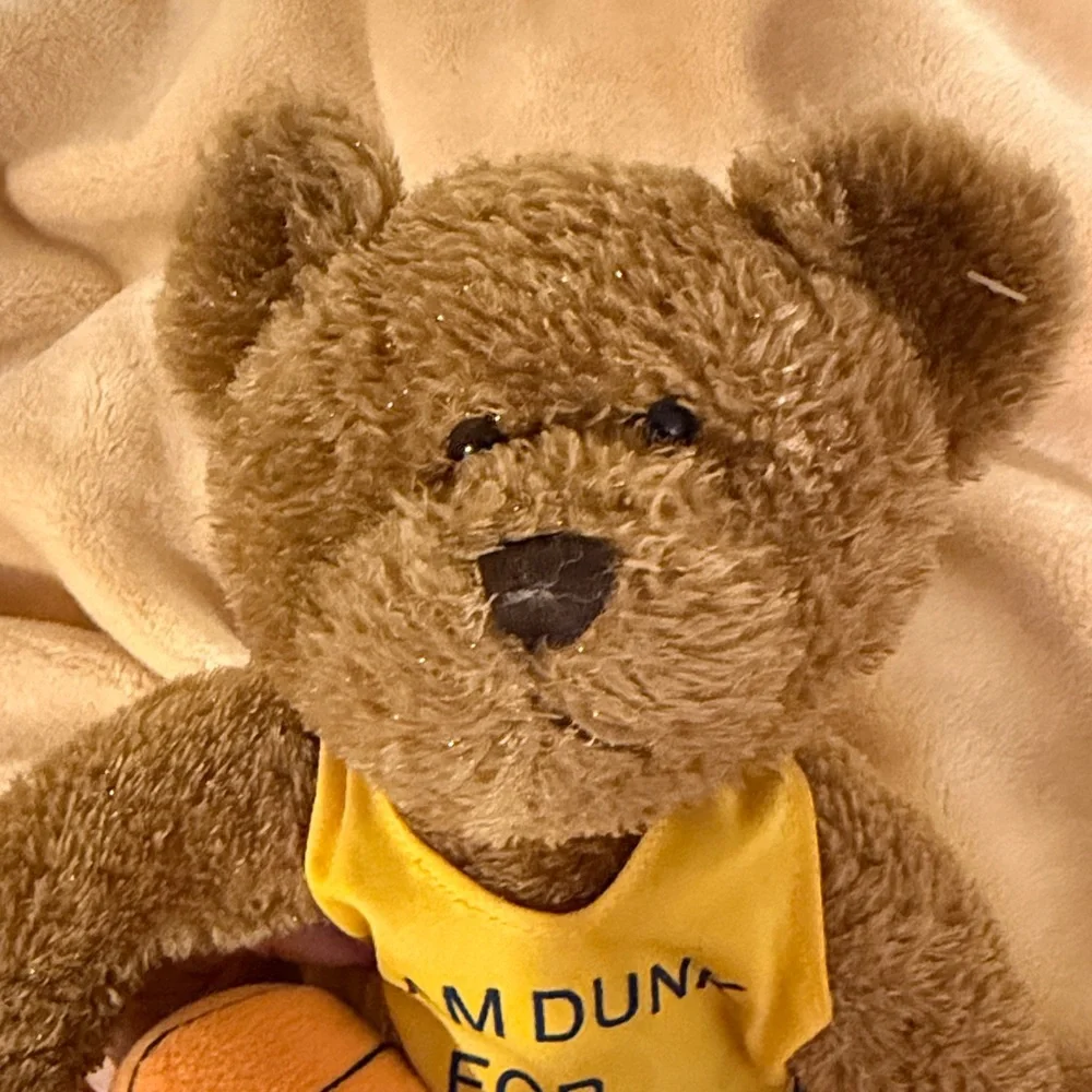 Basketball Teddy Bear with Yellow Jersey